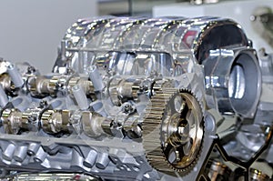 Metal model of the internal combustion engine.