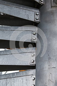 Metal modern spiral staircase