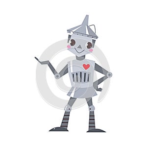 Metal Nick Chopper as Fairy Tale Character Vector Illustration