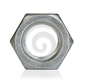 Metal nut isolated on white