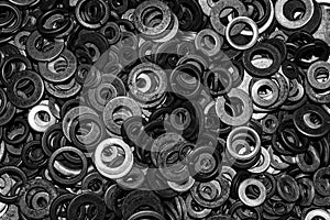 Metal washers background photo