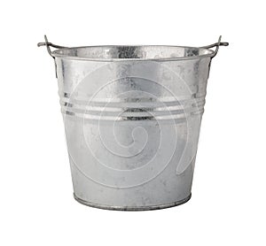 Metal Pail with a Clipping Path