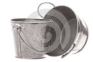 Metal Pails Isolated