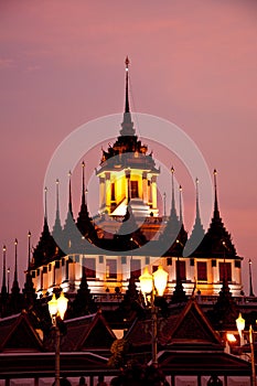 Metal Palace at twilight, Bangkok