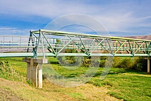 Metal pedestrial bridge