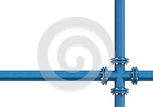 Metal pipe isolated on a white background