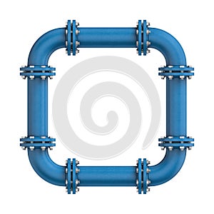 Metal pipe isolated on a white background