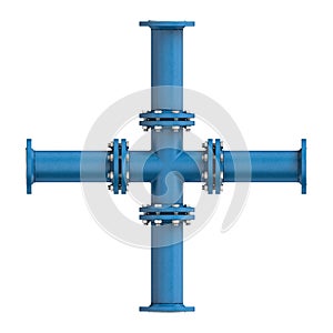 Metal pipe isolated on a white background