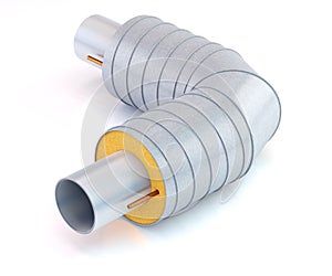 Metal pipe with thermal insulation