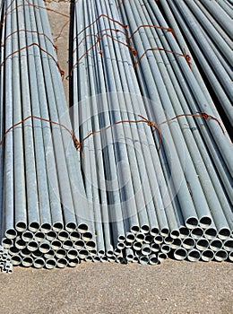metal pipes for the creation of energy infrastructure to transport resources to city users