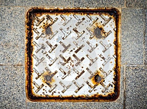 Metal plate as waste water drainage cover