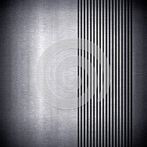 Metal plate background with stripe