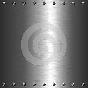 Metal plate with screws photo