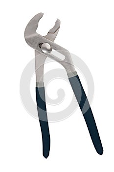 Metal pliers with rubber handles photo
