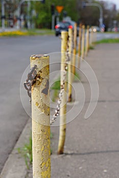 Metal poles