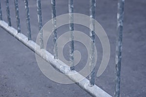 Metal portable barrier is close