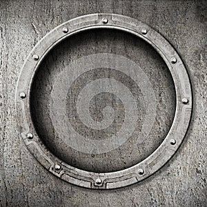 Metal porthole background