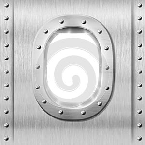 Metal porthole or window background