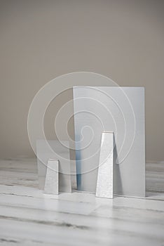 Metal print photography product with kickstand - back view