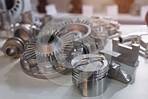 Metal products made by casting techniques close-up