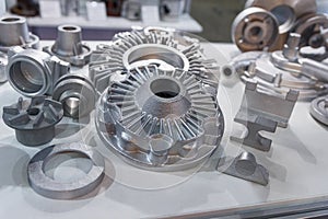 Metal products made by casting techniques closeup