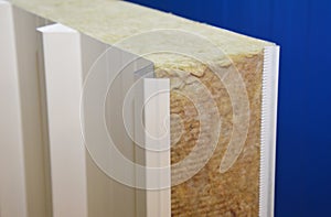 Metal profile sheets industrial construction wall with rock wool insulation for energy saving