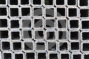 Metal profile tube of square cross section