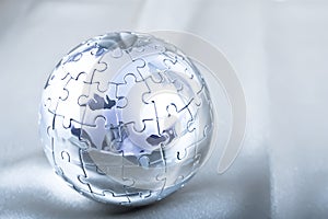 Metal Puzzle Globe