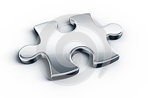 Metal puzzle pieces
