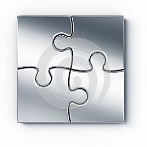 Metal puzzle pieces