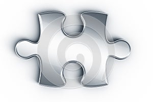 Metal puzzle pieces