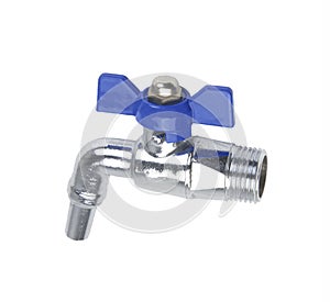 Metal or PVC plastic water pipe connection valve, plumbing.