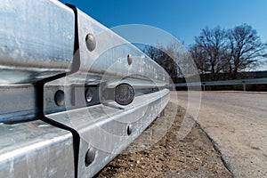 Metal railing on the route