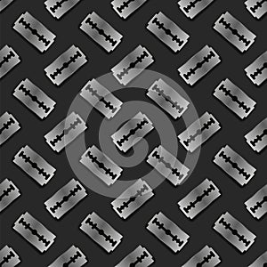 Metal Razor Blade Seamless Pattern