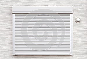 Metal roller door shutter background and texture