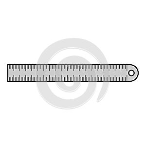 Metal ruler icon color outline vector