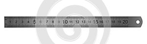 Metal ruler isolated