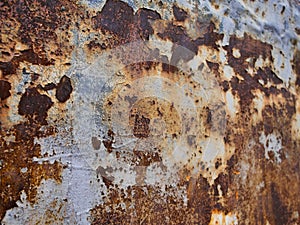 Metal rust texture, abstract grunge background, focus on left side
