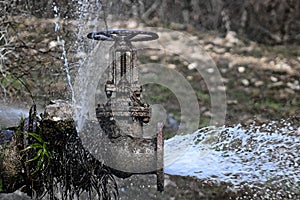 Old rustic metal Water pipe in - Georgia