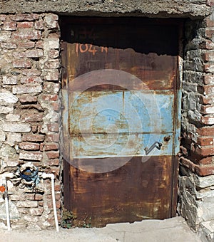 Metal rusty old door