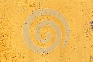 Metal Rusty Painted Surface Close Up Yellow Texture