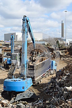 Metal scrap at recycling site