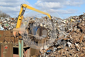 Metal scrap at recycling site