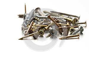 Metal screws and nails
