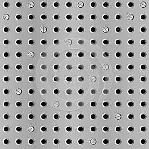 Metal seamless background with perforation