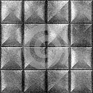 Metal seamless square pattern