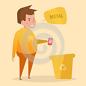 Metal. Separate sorting garbage.