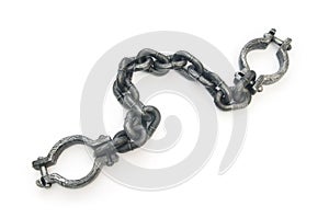Metal shackles isolated