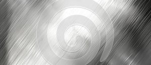 Metal sheet background, panoramic shiny stainless steel plate, abstract grey silver smooth surface. Theme of aluminum, chrome,