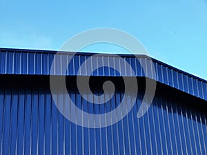 Metal sheet Factory building modern with vivid sky